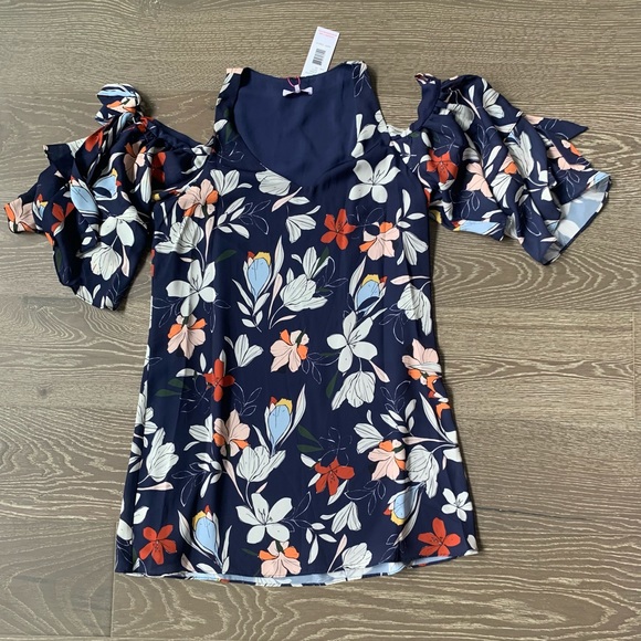 Parker Moonbeam cold-shoulder mini shift dress - Picture 2 of 8